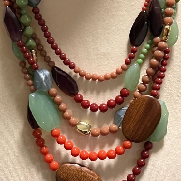 Premier Designs Multicolor Beaded Necklace #PDNK1 - Picture 3 of 10